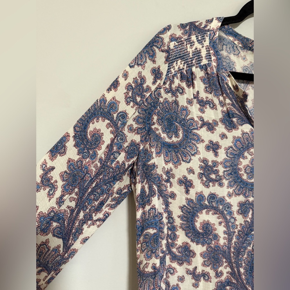 Lucky Brand Set of 2 Lightweight Floral Paisley Long Sleeve Tops Size Medium - Picture 11 of 16